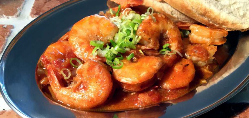 Spicy Cajun shrimps: Kongereker på Louisiana-vis