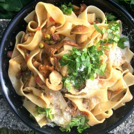 Pasta alla boscaiola: Soppasta for tømmermenn